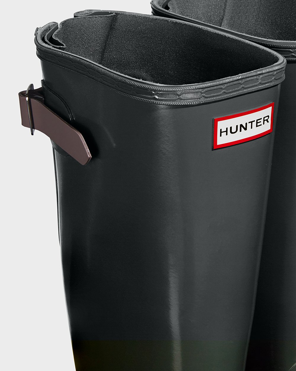 Women Hunter Original Back Adjustable Gloss | Tall Rain Boots Deep Green/Purple | NZ-93560-VPTG